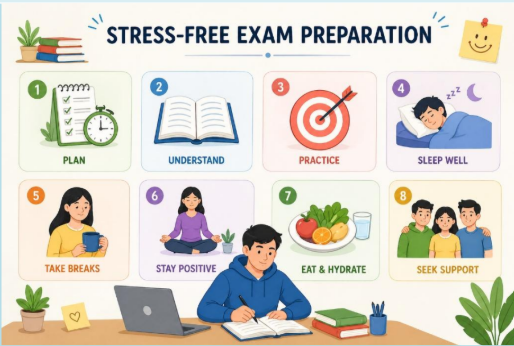 Strategies for Stress-Free Exam Preparation in Students